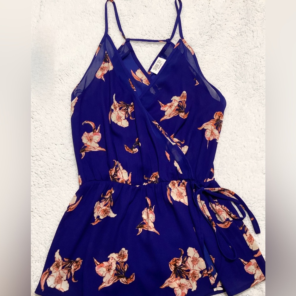 Blue Floral Top